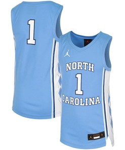 North Carolina Tar Heels 1 Team Basketball Youth Jersey - Carolina Blue