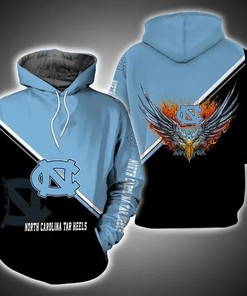 North Carolina Tar Heels Fire Eagle 3D Hoodie NCAA Basketball Gifts