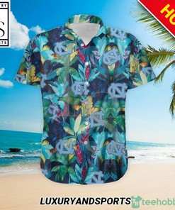 North Carolina Tar Heels Floral Tropical Hawaiian Shirt