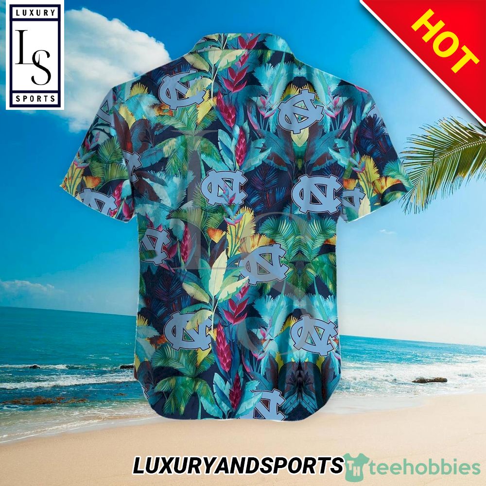 North Carolina Tar Heels Floral Tropical Hawaiian Shirt