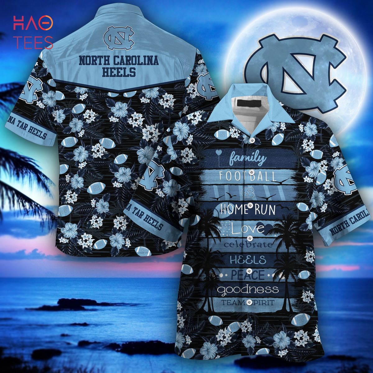 North Carolina Tar Heels Hawaiian Shirt, New Gift for Summer Ver 1
