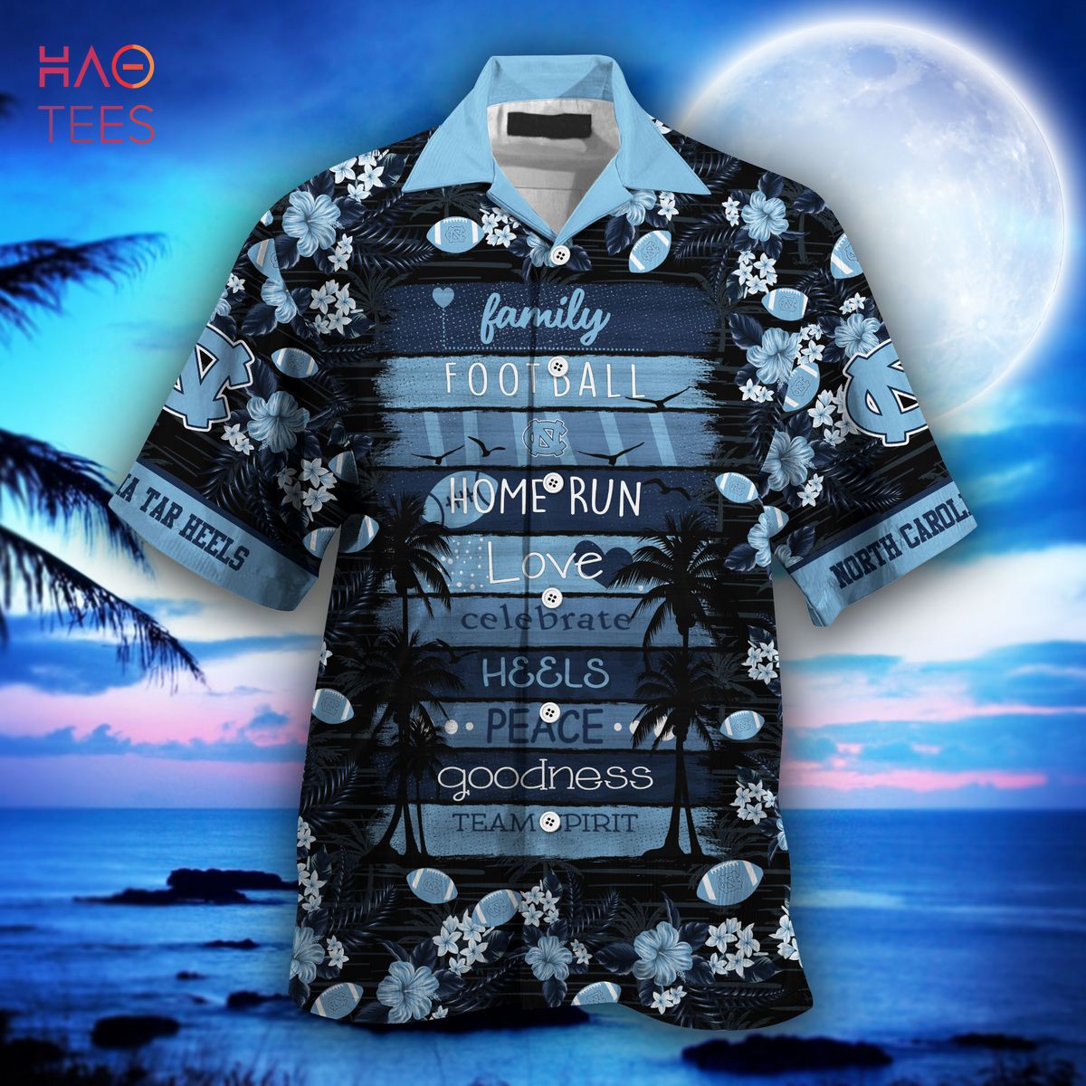 North Carolina Tar Heels Hawaiian Shirt, New Gift for Summer Ver 1