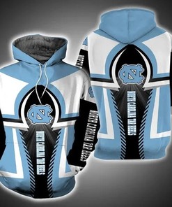 North Carolina Tar Heels Logo Football for Fan 3D Hoodie College Baseball Apparel