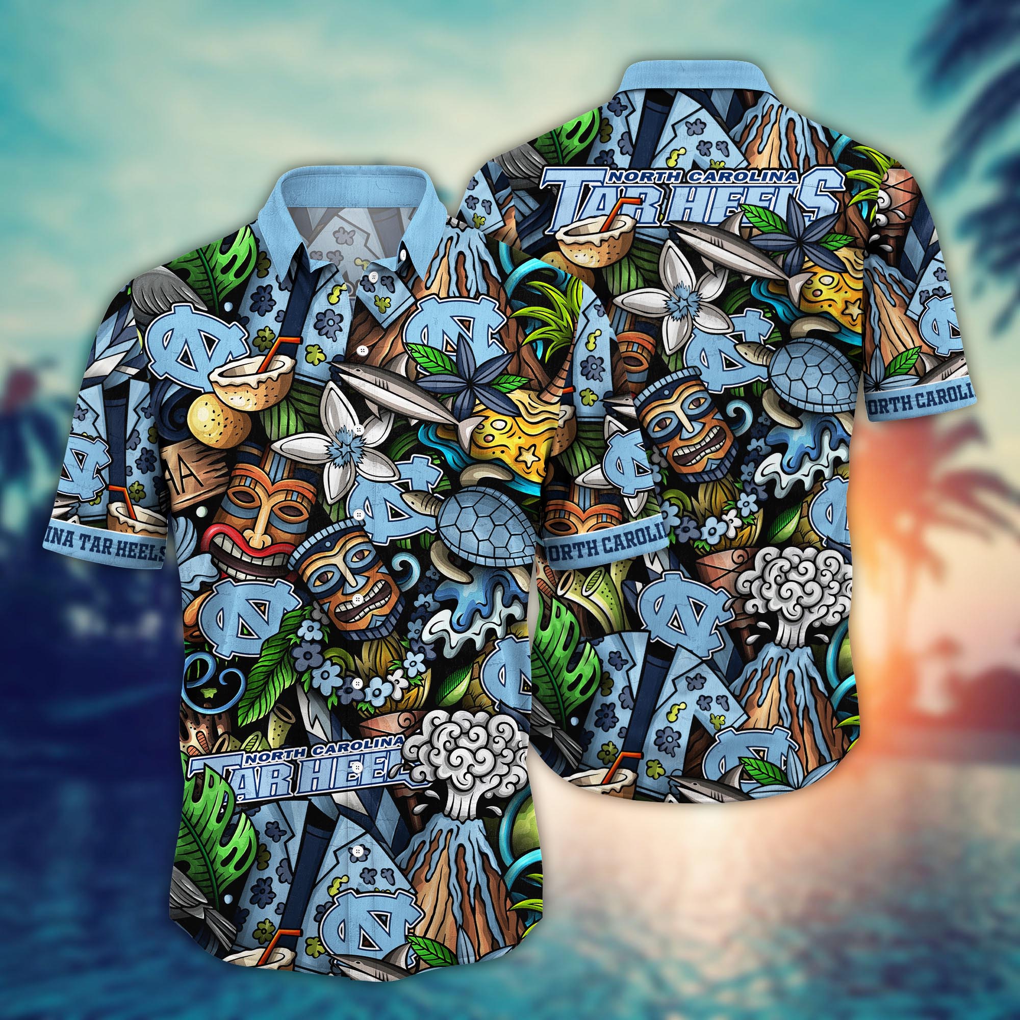 North Carolina Tar Heels NCAA Flower Hawaii Shirt For Fans Ver 16