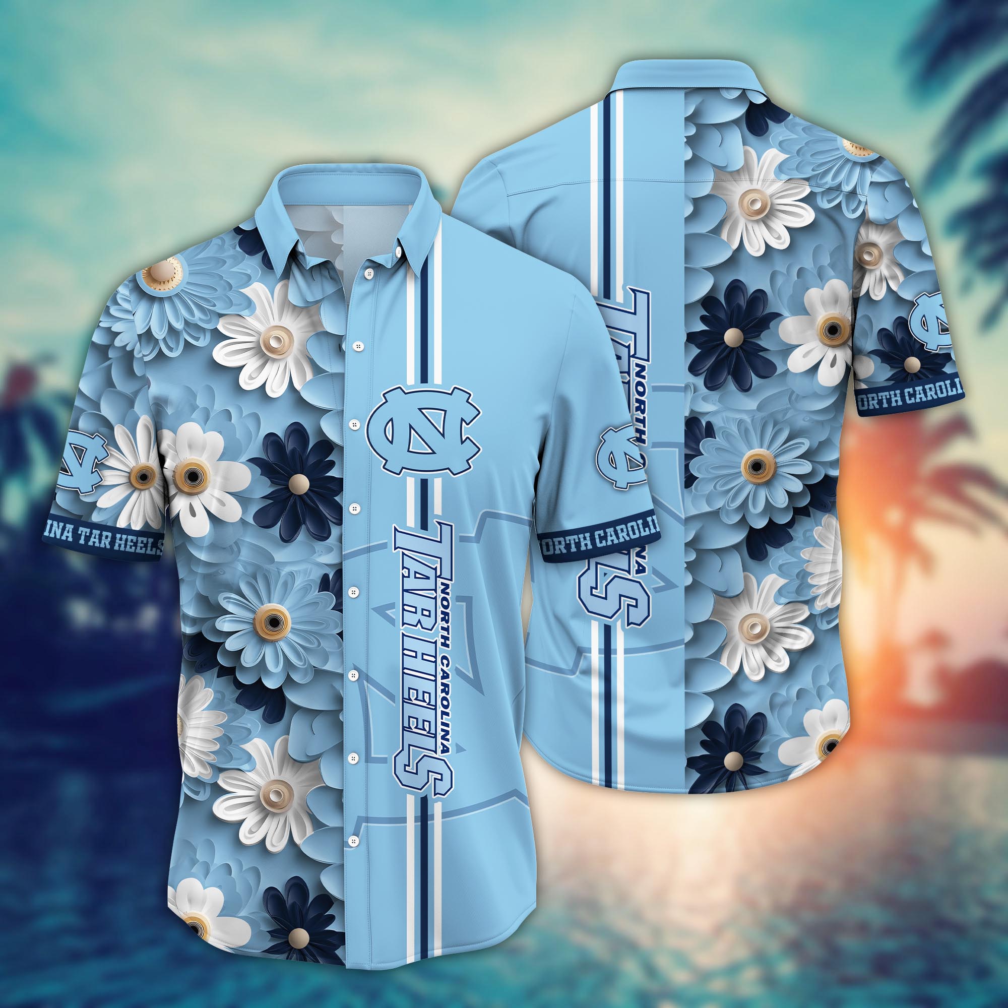 North Carolina Tar Heels NCAA Flower Hawaii Shirt For Fans Ver 24