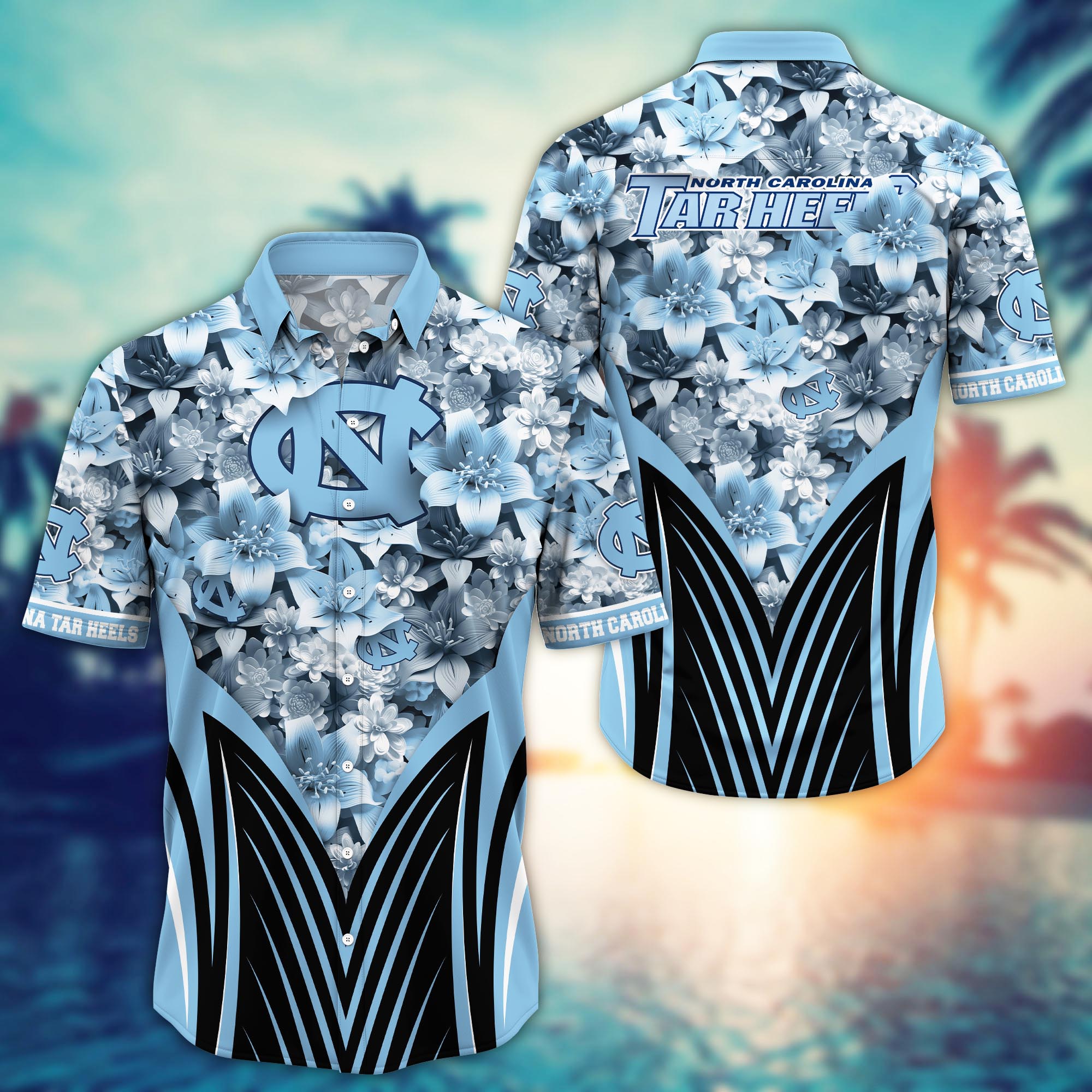 North Carolina Tar Heels NCAA Hawaiian Shirt, Aloha Shirt Ver 1