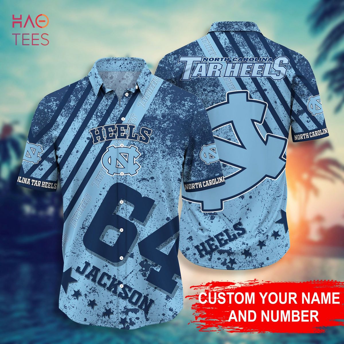 North Carolina Tar Heels Personalized Hawaiian Shirt