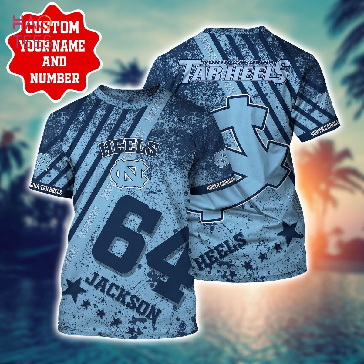 North Carolina Tar Heels Personalized Hawaiian Shirt