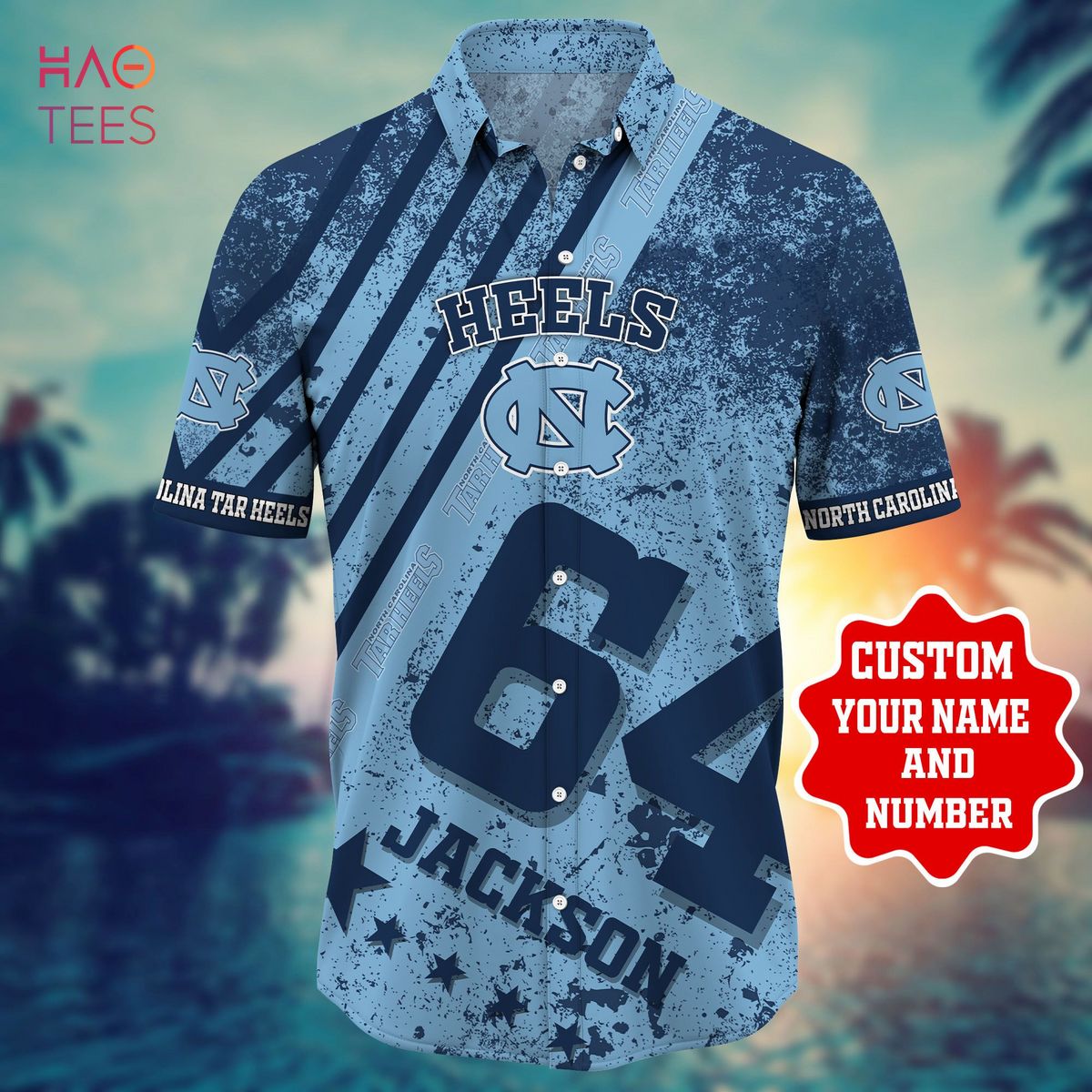 North Carolina Tar Heels Personalized Hawaiian Shirt