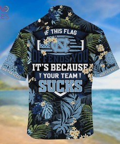 North Carolina Tar Heels Summer Hawaiian Shirts, With Tropical Patterns for Fans