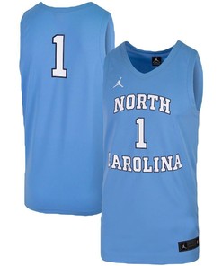 North Carolina Tar Heels Team 1 Basketball Men Jersey - Carolina Blue