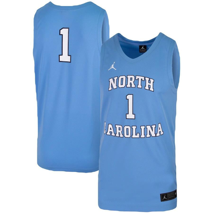 North Carolina Tar Heels Team 1 Basketball Men Jersey - Carolina Blue