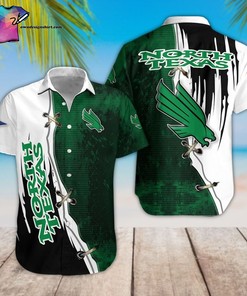 North Texas Mean Green Football Team Hawaiian Shirt
