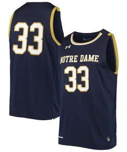 Notre Dame Fighting Irish 33 College Basketball Men Jersey - Navy