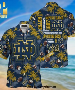 Notre Dame Fighting Irish 3D Full Printing Hawaiian Shirt New Gift for Summer