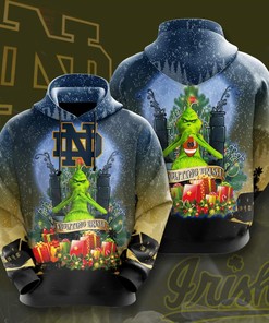 Notre Dame Fighting Irish Custom Sport All Over Print Hoodie 3D 1