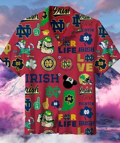 Notre Dame Fighting Irish Hawaiian Shirt Notre Dame Gifts for Him