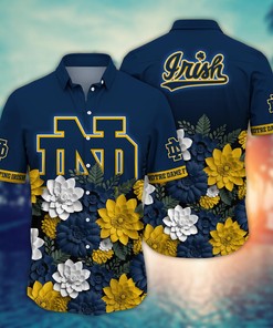 Notre Dame Fighting Irish NCAA Flower Hawaii Shirt For Fans Ver 12