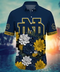 Notre Dame Fighting Irish NCAA Flower Hawaii Shirt For Fans Ver 12