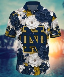 Notre Dame Fighting Irish NCAA Flower Hawaii Shirt For Fans Ver 13