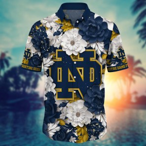 Notre Dame Fighting Irish NCAA Flower Hawaii Shirt For Fans Ver 13