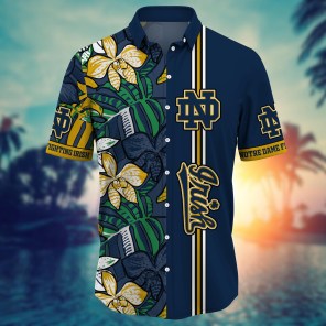 Notre Dame Fighting Irish NCAA Flower Hawaii Shirt For Fans Ver 14