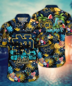 Notre Dame Fighting Irish NCAA Flower Hawaii Shirt For Fans Ver 15