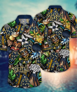 Notre Dame Fighting Irish NCAA Flower Hawaii Shirt For Fans Ver 16