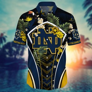 Notre Dame Fighting Irish NCAA Flower Hawaii Shirt For Fans Ver 17