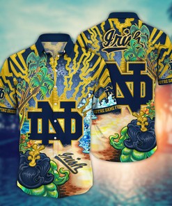 Notre Dame Fighting Irish NCAA Flower Hawaii Shirt For Fans Ver 2