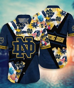 Notre Dame Fighting Irish NCAA Flower Hawaii Shirt For Fans Ver 21