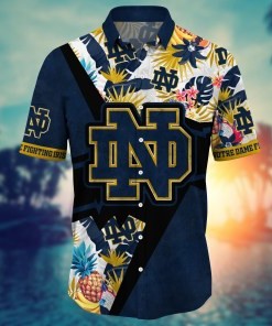 Notre Dame Fighting Irish NCAA Flower Hawaii Shirt For Fans Ver 21