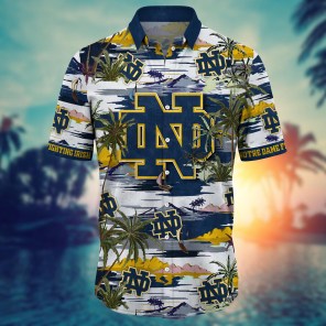 Notre Dame Fighting Irish NCAA Flower Hawaii Shirt For Fans Ver 22