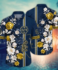 Notre Dame Fighting Irish NCAA Flower Hawaii Shirt For Fans Ver 24
