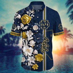 Notre Dame Fighting Irish NCAA Flower Hawaii Shirt For Fans Ver 24