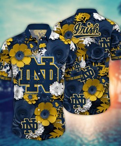 Notre Dame Fighting Irish NCAA Flower Hawaii Shirt For Fans Ver 28