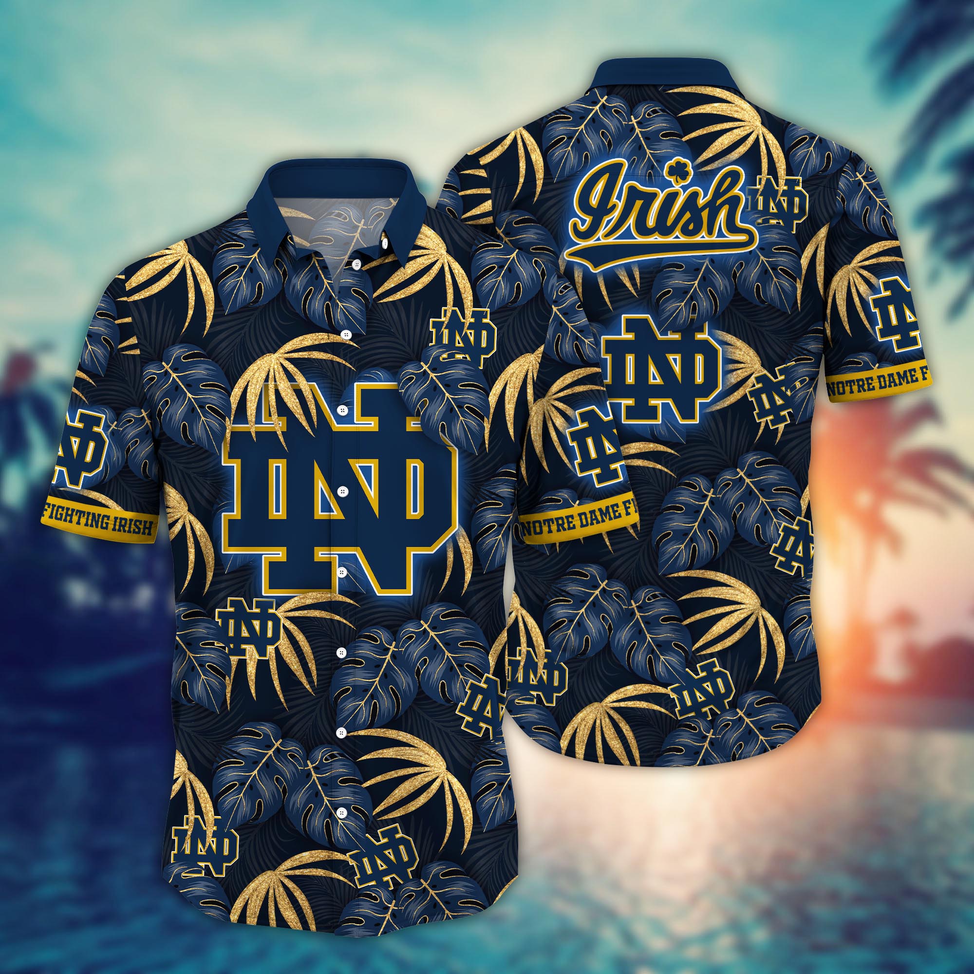 Notre Dame Fighting Irish NCAA Flower Hawaii Shirt For Fans Ver 33