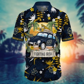 Notre Dame Fighting Irish NCAA Flower Hawaii Shirt For Fans Ver 34
