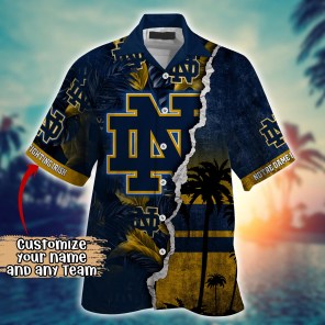 Notre Dame Fighting Irish NCAA Flower Hawaii Shirt For Fans Ver 36