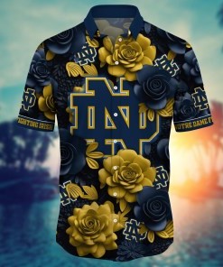 Notre Dame Fighting Irish NCAA Flower Hawaii Shirt For Fans Ver 37
