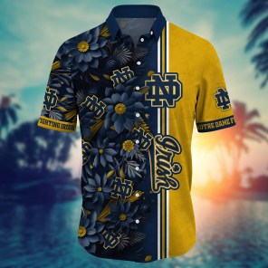 Notre Dame Fighting Irish NCAA Flower Hawaii Shirt For Fans Ver 5