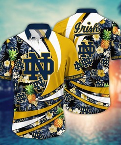Notre Dame Fighting Irish NCAA Flower Hawaii Shirt For Fans Ver 6