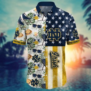 Notre Dame Fighting Irish NCAA Flower Hawaii Shirt For Fans Ver 7
