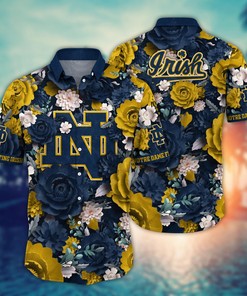 Notre Dame Fighting Irish NCAA Flower Hawaii Shirt For Fans Ver 8