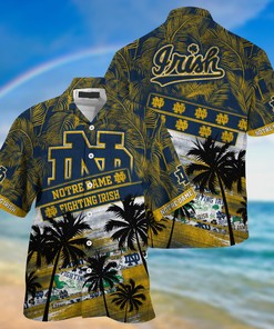 Notre Dame Fighting Irish NCAA Palm Tree Pattern Hawaii Shirt For Sports Fans