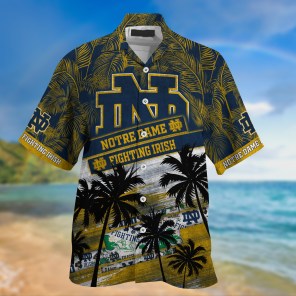 Notre Dame Fighting Irish NCAA Palm Tree Pattern Hawaii Shirt For Sports Fans