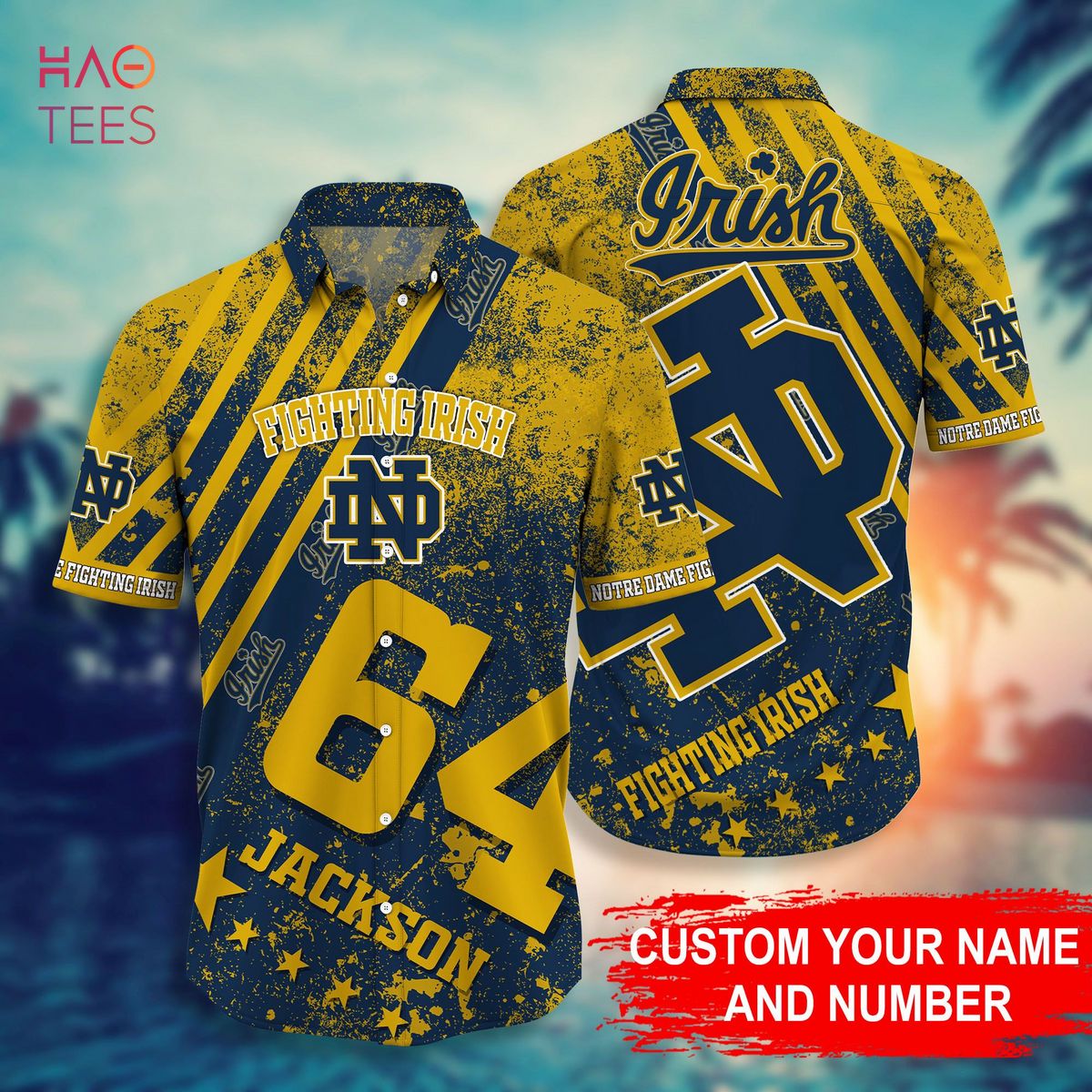 Notre Dame Fighting Irish Personalized Hawaiian Shirt