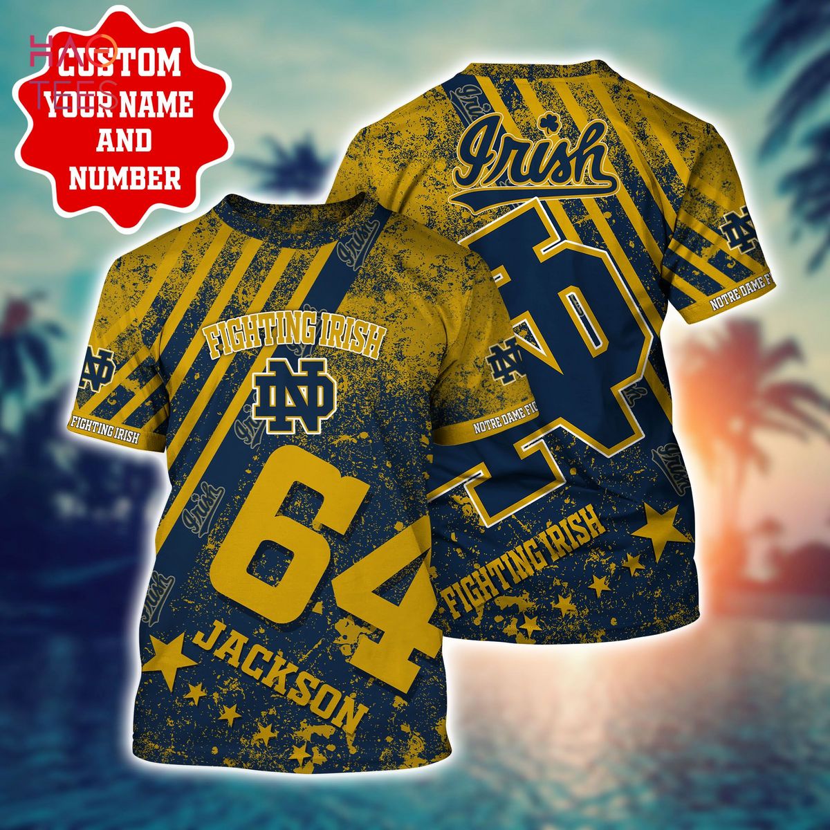Notre Dame Fighting Irish Personalized Hawaiian Shirt