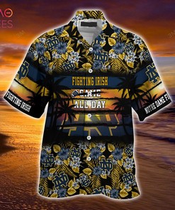Notre Dame Fighting Irish Summer Hawaiian Shirt, Floral Pattern for Sports Enthusiast This Year