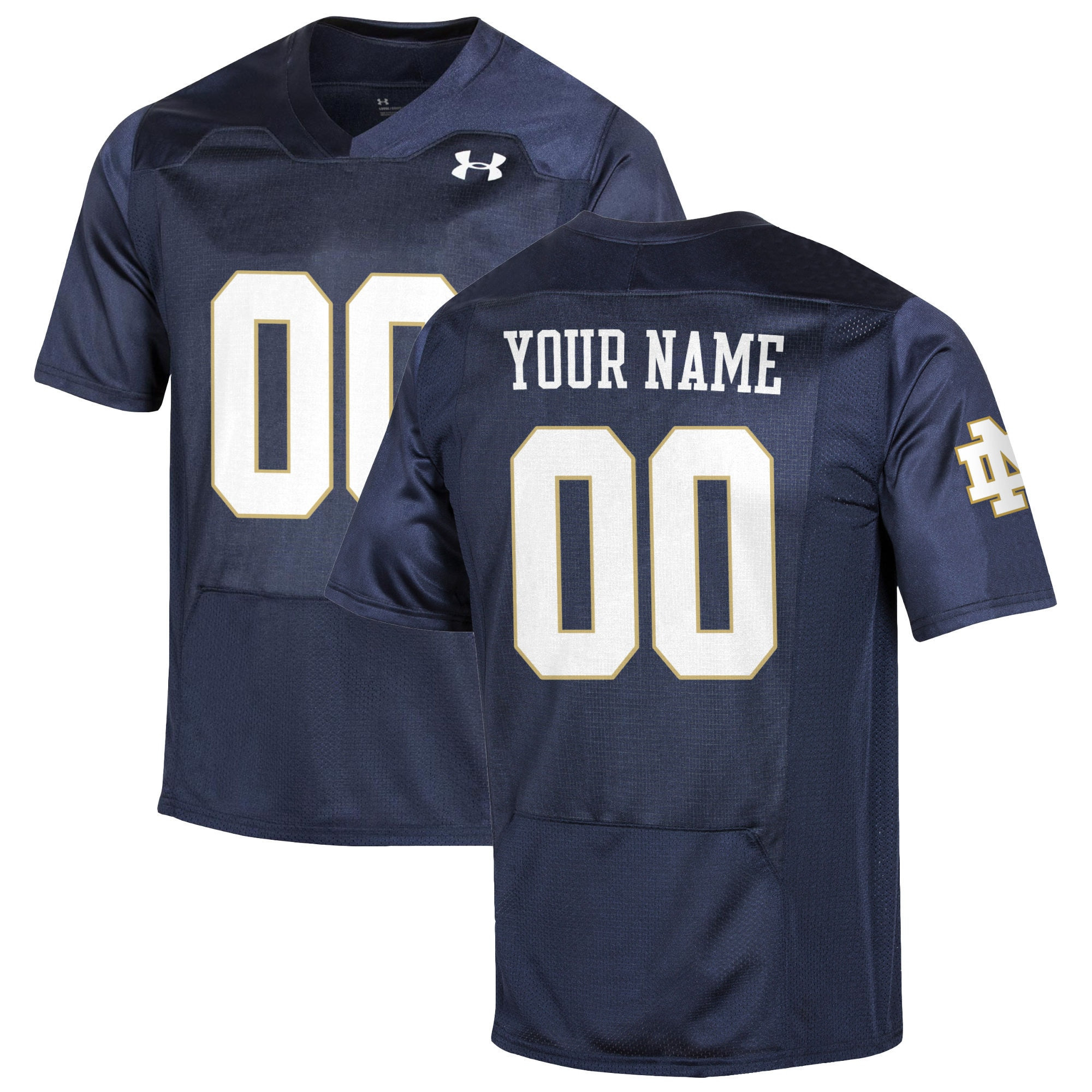 Notre Dame Fighting Irish Under Armour Replica Custom Jersey - Navy Custom Jerseys Ncaa